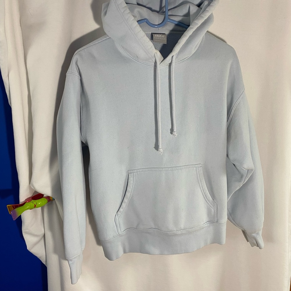 Aritzia TnA Cozy AF Light Blue Hoodie, size small